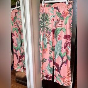Primark Pink and Green Floral Trousers